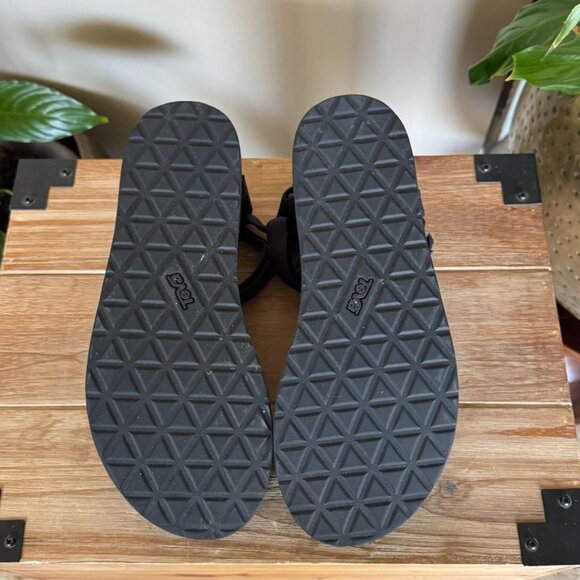 Teva Black Universal Flatform Gorpcore Sporty Festival Platform Sandal Size 10 - Picture 14 of 14